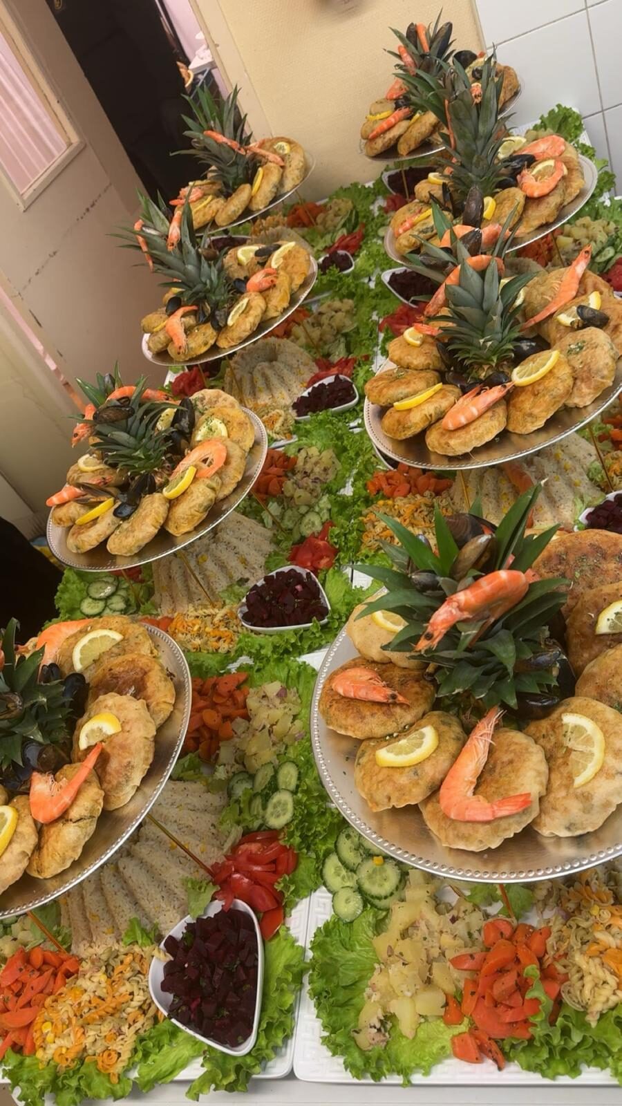 Buffet frais aux crevettes pour réception traiteur au Festif