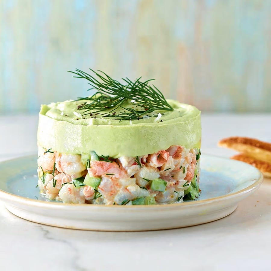 Verrine de crevettes et avocat pour cocktail traiteur au Festif